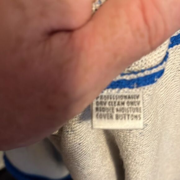 Vintage ST. John Blue Man Made Zipper Closure Vest - Picture 9 of 9